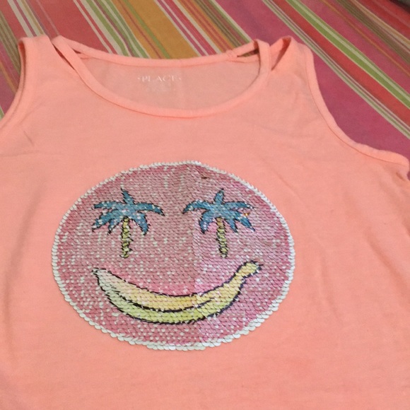 Girls 2 sided sequence top - Picture 3 of 6